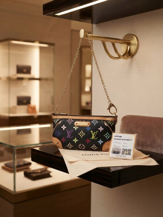 Louis Vuitton Handbags - Louis Vuitton Monogram Multicolor Murakami Black Milla Pochette MM Full Set